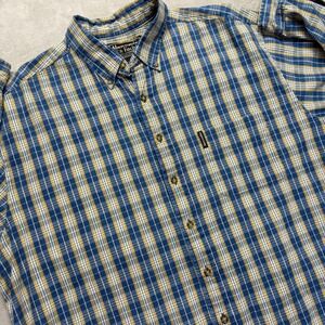 Vintage Abercrombie Fitch Mens XL Blue Plaid‎ Button Down Long Sleeve Preppy Y2K